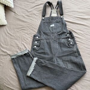 Levi's Charcoal Denim Overalls
